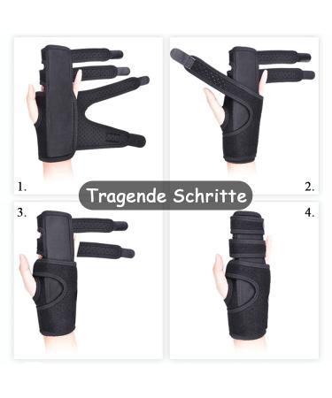 Fittoo Adjustable Wrist Finger Rail - 2-3 Finger Support for Arthritis & Tendonitis Relief - Black (Left Hand) - International Shipping Available - Buy Online on GoSupps.com