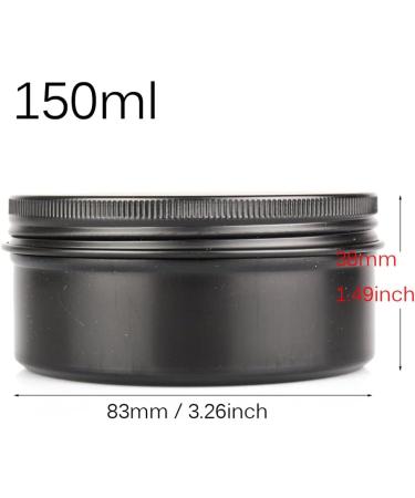 Zeoabsy 10 Pack 150ml Matte Black Aluminum Jars - Perfect for Cosmetics Candles & Ointments with Screw Lid & Spatulas - Buy Online on GoSupps.com
