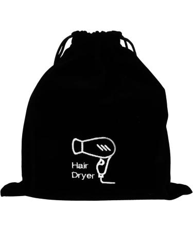 Baluue 13 Pcs Hair Dryer Storage Bag Travel Toiletry Bag Zipper Cotton Hair Dryer Bag Purse Black Flannel - Buy Online on GoSupps.com