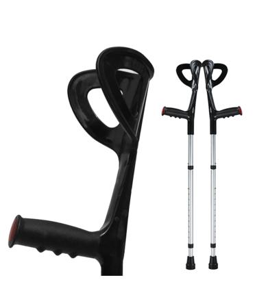 GHFTCCF Folding Crutches for Travel (1 Pair) Crutches for Walking Forearm Crutches for Adult Aluminum Crutches Adjustable Silver Anniversary
