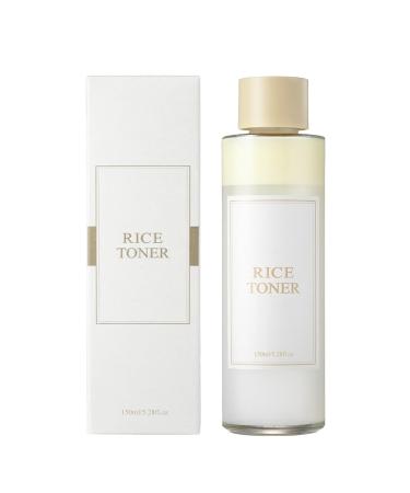 Rice Toner 150ml Rice Water Toner for Face Hydrating Natural Glow Essence Toning Solution with Rice Extract Soothing Toner for Deep Hydration Skin Care (5.28fl oz)