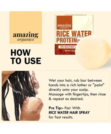 Rice Water Hair Growth Bar - Organic Shampoo Alternative for Nourished Hair | International Shipping - Buy Online on GoSupps.com