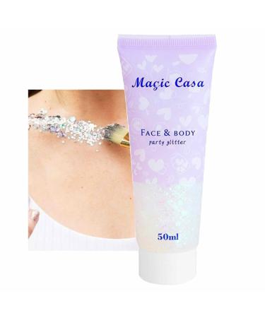 Jildouf Face Glitter Glitter Body Gel Glitter Face Gel for Body and Face | Christmas Glitter Cosmetic Art Loose Cream Diamond Rhinestone Makeup Party Festival Jildouf