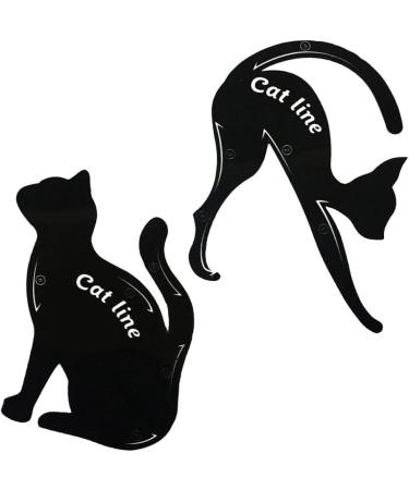 Ipetboom Stencils 2pcs Shape Smoky Eyeshadow Plate Professional Eye Guide Applicators Matte Multifunction Shadow Cat Eye Stencil 9.00X7.00X0.10CM As Shown - Buy Online on GoSupps.com