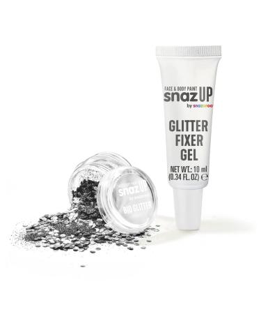 Snazaroo Bio Glitter Kit Face and Body Paint Biodegradable Gliter Silver Colour 5g + Fixer