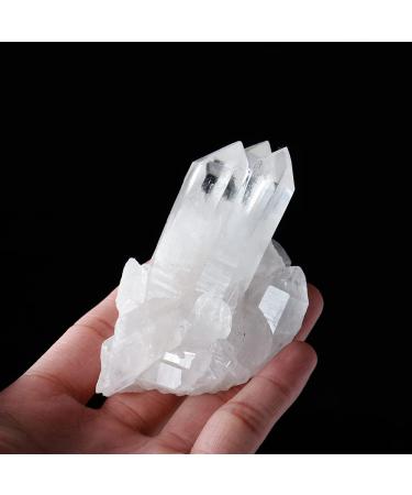 Natural White Quartz Crystal Cluster Clear Quartz Specimen Stone Crystal Point Specimen Home Decoration (Size : 150-200g)