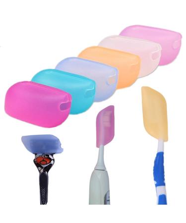 sinzau Silicone Toothbrush Cover Hygienic and Antimicrobial Toothbrush Holder for Camping Travel 6 Pack