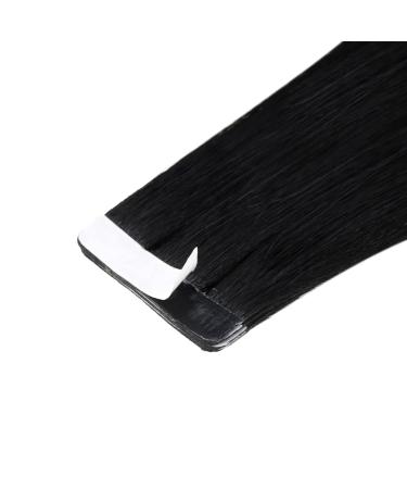 Runature Virgin Real Hair Tape In Extensions - Black Remy 50cm (20 Inch) 25g - Natural Look #1 Stucco Color - Buy Online on GoSupps.com