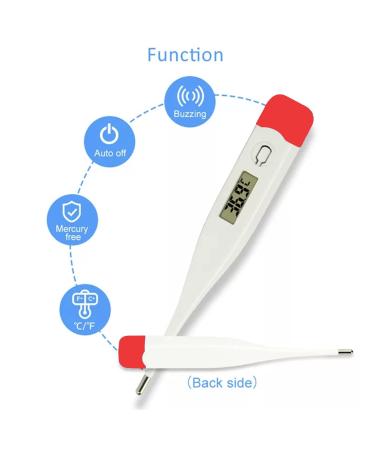 Digital Body Thermometer for Adults and Children - Highly Accurate Fever Thermometer for Babies, Kids, and Adults (RED) - Buy Online on GoSupps.com