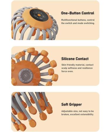 EVLIERY 20 Massage Heads - Scalp & Head Massager with Red Light Therapy Vibration for Relaxation | Easy to Use Black Hub Scrapers - Buy Online on GoSupps.com