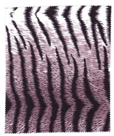 Motif microfibre cloth with safari motif - tiger - glasses cleaning cloth - 15x18cm
