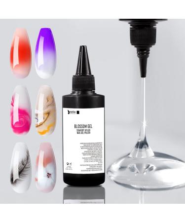 Beautilux Top Coat Blossom Gel Lack Semi Permanent UV/LED manicure GEL NAGELLACK clear gel 100ml refill nail polish base for salon or professional manicure re-filling nail polish (Byr000-100) Blooming gel nail polish
