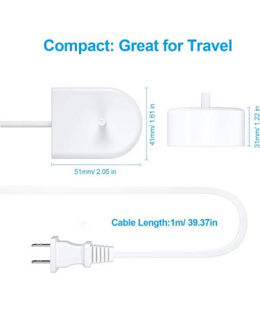 Charger Base for Philips Sonicare Electric Toothbrush HX6100 Replacement Travel Charger Compatible with Philips Sonicare HX3000 / HX6000 / HX8000 / HX9000 Series - Buy Online on GoSupps.com