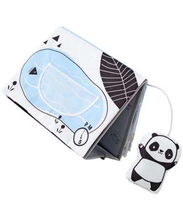 IFANLANDOR Panda Desk Calendar Cloth Book Puzzle Books Baby Cloth Book Baby Mirror Toy Baby Books 0-6 Months Baby Hand Book Baby Books Toys Children Animal Cognition Book Cloth Baby Books