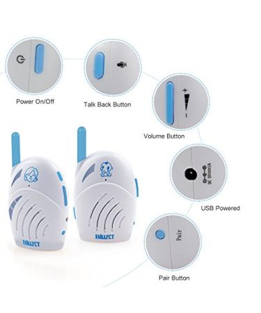 Portable Audio Baby Monitor with Intercom and Two-Way Walkie-Talkie Function | USB Charging - Buy Online on GoSupps.com