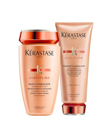 Kerastase Discipline Bain Fluidealiste Shampoo 250ml & Fondant Fluidealiste 200ml (Shampoo & Conditi - Buy Online on GoSupps.com