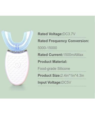CeqCin Adult Sonic Electric Toothbrush Set  U-Shaped Toothbrush 4 Modes  Built-in Smart Timer  Teeth Whitening Hands Free Toothbrush(Pink) - Buy Online on GoSupps.com