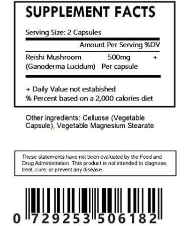 Herbal Island Reishi Mushroom Capsules - 120 Count 500mg Each - Buy Online on GoSupps.com