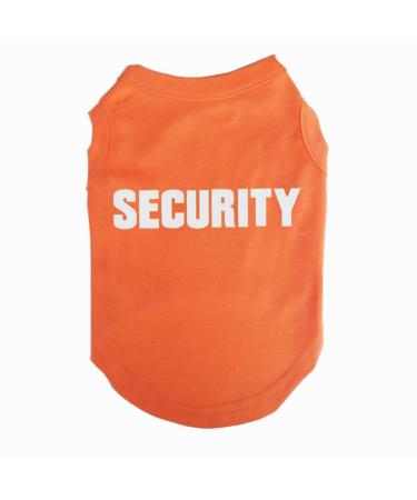 Dog shirt T-shirts puppy summer clothing dog tank top vest security sweat shirt for small dog medium dog cat (XL orange) XL orange