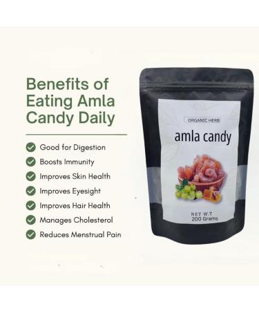 Organic Herb Dried Amla Candy Indian Gooseberry 100% Organic Sweet Candy Amalaki 8oz (210 Grams) - Buy Online on GoSupps.com