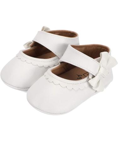 LACOFIA Baby Girls Ballerina Mary Jane Princess Shoes | Anti-Slip Prewalkers 6-12 Months | White - Buy Online on GoSupps.com