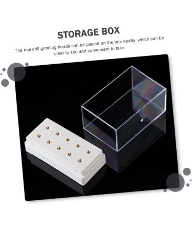 Housoutil 1pc Grinding Head Storage Box Container Grinding Head Display Base Pedicure Drill Bit Stand Manicure Grinding Head Holder Bit Holder White Nail - Buy Online on GoSupps.com