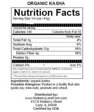 Organic Roasted Brown Buckwheat Kasha, 5 lbs - Non-GMO & USDA Certified, USA Grown | Mulberry Lane Farms - Buy Online on GoSupps.com