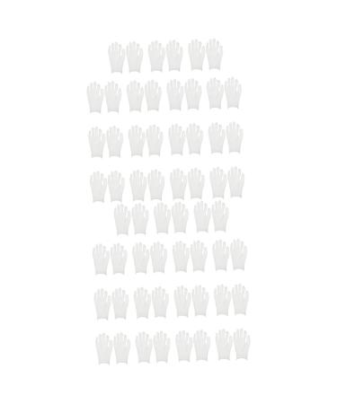 FOMIYES 30 Pairs Overnight Moisture Gloves White Cotton Gloves for Dry Hands Stretchable Gloves White Gloves Women Bedtime Cotton White Gloves Bulk Cutting Slugging Lotion Women's Washable