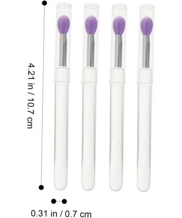 Baluue 16 Pcs Silicone Lip Brush Eyeshadow Brush Makeup Lipstick Lip Brush with Lid Bunny Ear Pearl Clip Pp - Buy Online on GoSupps.com