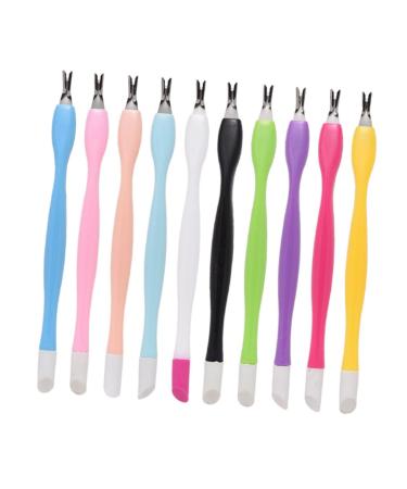 Beaupretty Nail Art Tools Rubber Nail Art Embossing Pen Cuticle Removers Dead Skin Removers Dead Skin Forks Dead Skin Pushers nail cleaner nail trimmer para u as rubber head plastic Nail