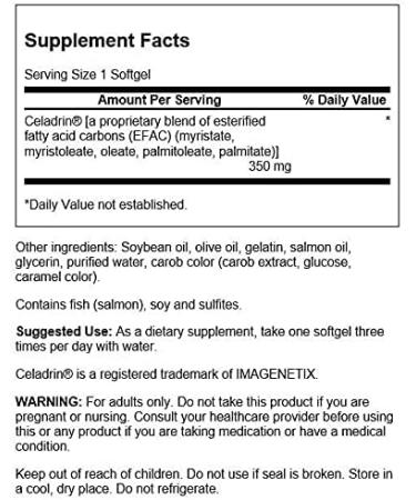 Swanson Celadrin - Esterified Fatty Acids for Joint Flexibility & Mobility | 90 Softgels (4 Pack) - Buy Now for Global Shipping - Buy Online on GoSupps.com