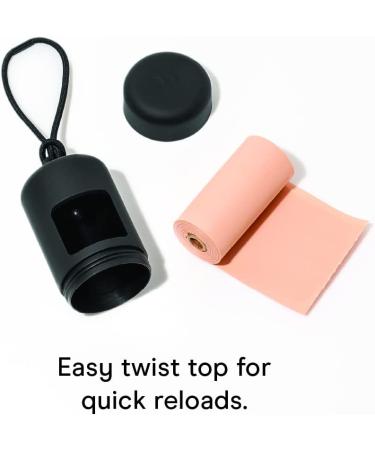 Wild One Dog Poop Bag Holder & Dispenser | Leak Proof & Easy Twist Top | Includes 1 Roll | Black - Buy Online on GoSupps.com