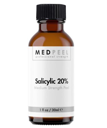 MedPeel Alpha & Beta Hydroxy Acid Peel Kit - 20% Salicylic & 50% Glycolic | Medium Strength Chemical Peels for Glowing Skin | 4 Peels Prep & Neutralizer Included - 1oz/30ml - Buy Online on GoSupps.com