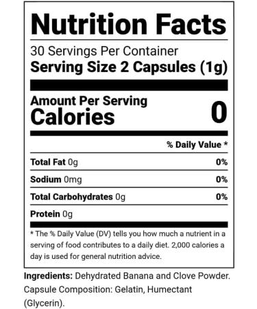 Ninho Verde Banana +Clove (Banana + Cravo da India) - 500mg 60 Capules - Made in Brazil - Buy Online on GoSupps.com