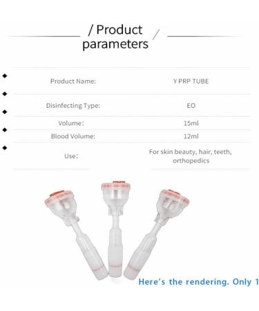 TRIPPER Y-PRP Tube for Beauty Platelet Rich Plasma PRP Kit Durable Easy to Use Transparent - Buy Online on GoSupps.com