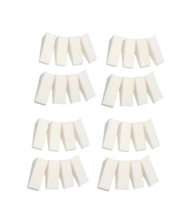 FRCOLOR 32pcs Triangle Sponge Manicure Foam Wedges Makeup Nail Sponge Makeup Foam Wedges Triangle Puff Makeup Cosmetic Sponge Wedges Cosmetic Puff Trigwell Puff White Sponge Wedge Shape