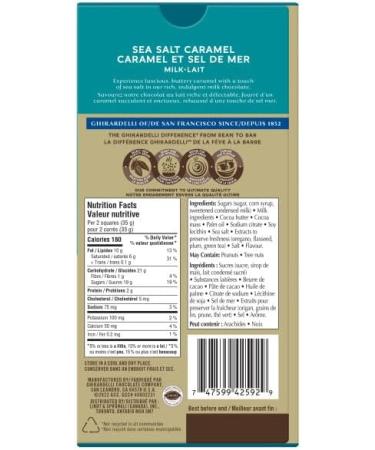 GHIRARDELLI Milk Chocolate Caramel Sea Salt Bar 138g - Buy Online on GoSupps.com