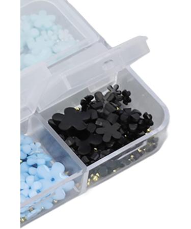 3D Nail Flowers Resin Nail Charms Rhinestone Superior Materials Portable Storage Box Easy Achieve Nail Art Designs Colorful Options for DIY Decoration - Buy Online on GoSupps.com