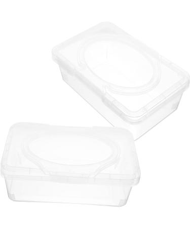 Hoement Wet Wipes Holder - Transparent Disposable Plastic Box for Baby Cloths (8 Pieces) | Baby Accessories Organizer | Portable & Convenient 19.5x12.5x7.5cm - Buy Online on GoSupps.com
