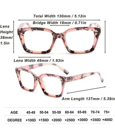 Retro Spring Hinge Women's Readers | Blue Light Blocking Square Glasses | Floral Pink & Grey Tortoise - Perfect for Men & Women - Buy Online on GoSupps.com