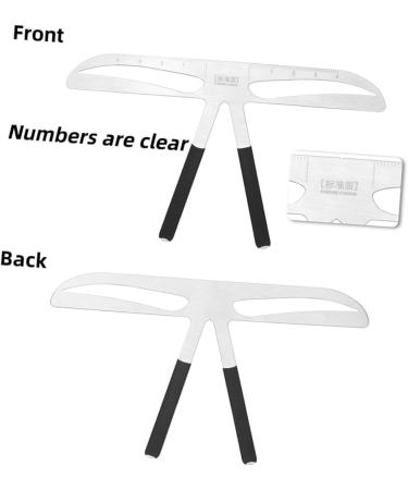 Healeved Tattooing Eyebrow Ruler Eyebrow Stencils Eyebrow Measure Tool Eyebrow Trimming Stainless Steel - Buy Online on GoSupps.com