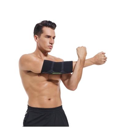 Elbow Brace Support for Tendonitis & Joint Pain Relief | Ideal for Weightlifting Tennis Volleyball Rugby & Basketball | Breathable Durable & Comfortable - Large Size - Buy Online on GoSupps.com