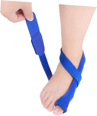 BESPORTBLE 3pcs Toe Strap Toe Splitter Set - Health Protective Separator Stretchy Stretcher - Blue Comfortable Cloth Toe Divider x3pcs - Buy Online on GoSupps.com