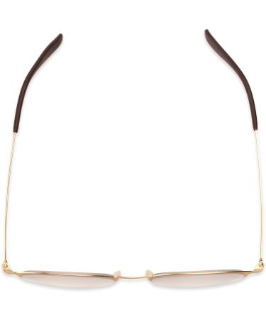 Foster Grant Hayden Superflat Reading Glasses - Unisex Gold 50mm | Stylish & Lightweight International Shipping - Buy Online on GoSupps.com