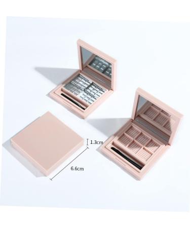 VINTORKY 2pcs Empty Eyeshadow Palette Makeup Pallette Empty Eyeshadow Dish Highlighters DIY Cosmetics Pink - Buy Online on GoSupps.com