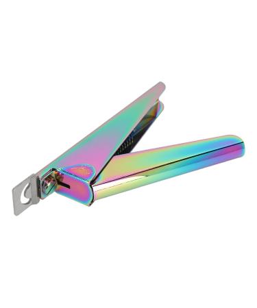 False Nail Clippers U-Shaped Easy Operation Stainless Steel False Nail Clippers High Strength Lightweight for Home and Salon Use (Blue)