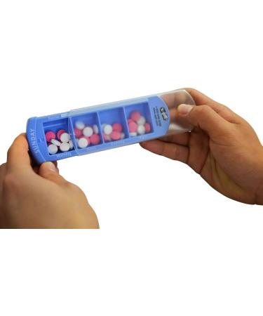 e-Pill 4x Daily Large Weekly Pill Organizer | Vitamin & Medicine Pillbox with Discreet Case - Ship Internationally - Buy Online on GoSupps.com