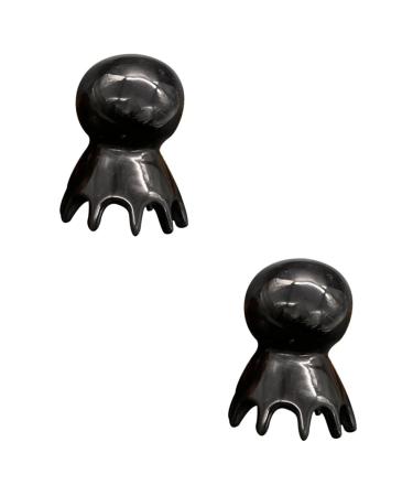 Fomiyes 2 pc octopus massage comb natural hair comb head massage with ribbing horn comb handicraft handicraft massage kamm tools women comb head massage yak-horn handmade horn consumption