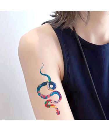 Oottati Small Cute Colored Snake Temporary Tattoos Stickers (2 Sheets) - T-148 - Buy Online on GoSupps.com