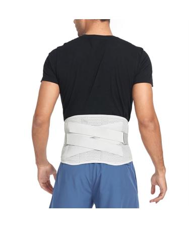 Breathable Lumbar Brace Men Women Waist Trainer Back Support Belt Ortopedicas Protection Spine Decompression Support Belt Pain Relief Brace Posture Corrector (Color : Grey Size : M) lofty ambition Grey XL
